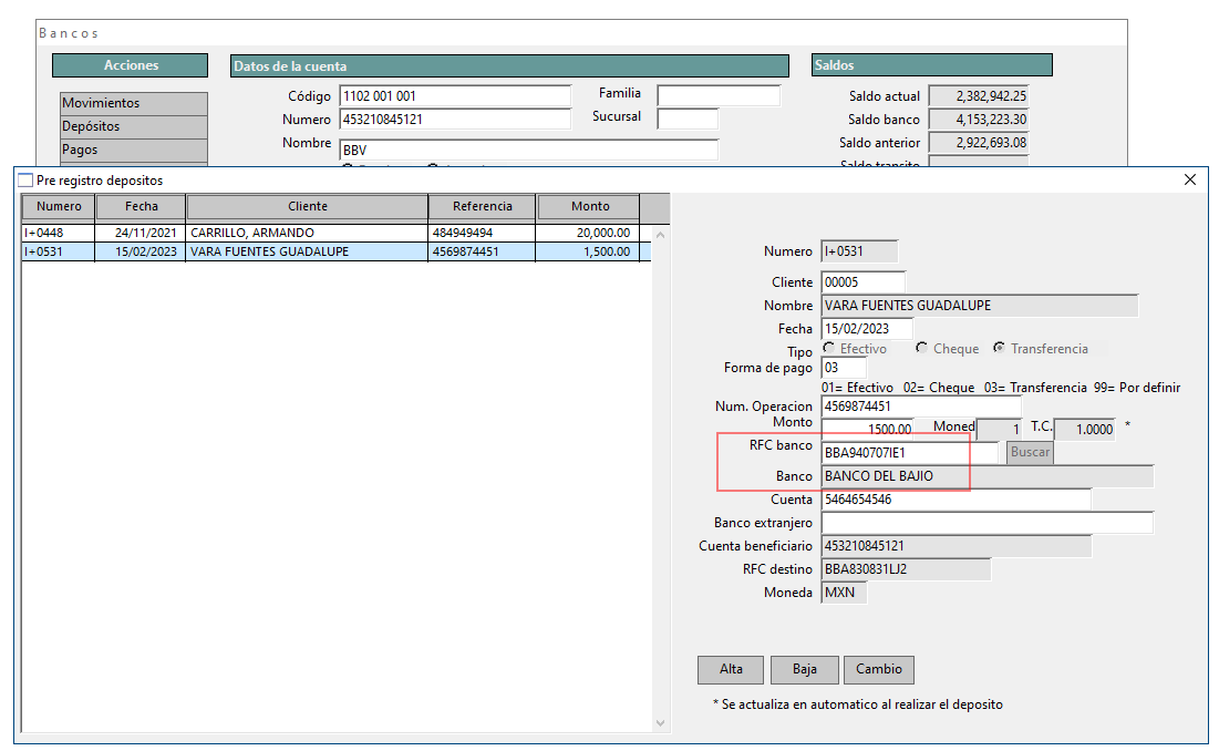 Catálogo de bancos SAT para preregistro Proscai
