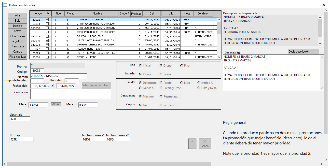 Administrador de ofertas simplificadas – Proscai