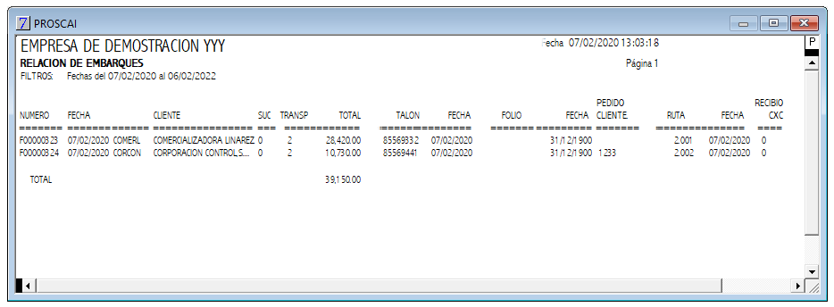 Control De Embarques Proscai 8282