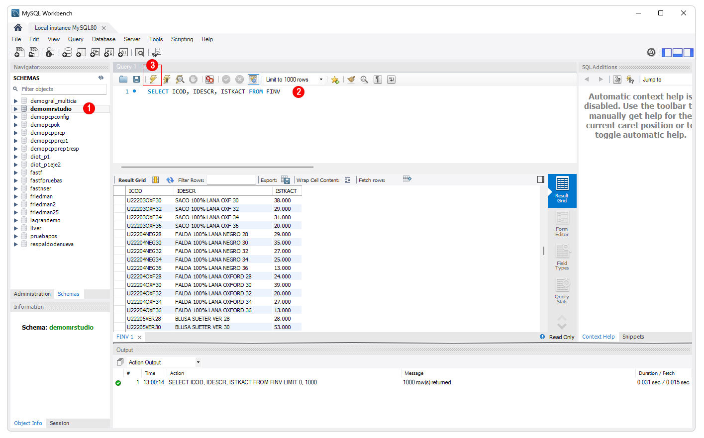 Consultas directas en MySQL Workbench – Proscai